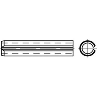 DIN7346 / ISO13337 Goupille élastique (Type légère) Acier à ressort